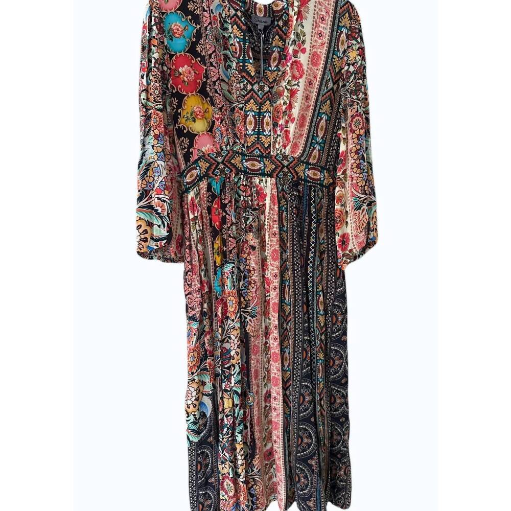 NEW SHANA APPAREL women's patterned midi dress